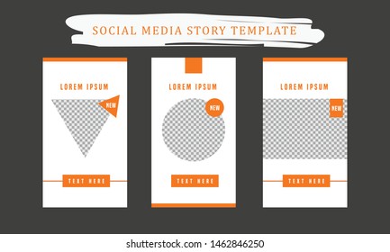 social media story design template, modern social media promotion stories vector 