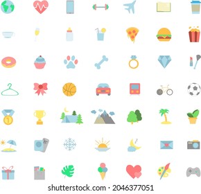 Social Media Story Highlight Cover. Lifestyle Line Icons, Natural Organic Shapes. Daily Planner Icons. Vector Design. Editable Stroke.