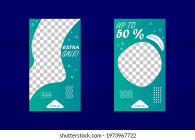 Social media story status online product promotion, Vector illustration eps.10