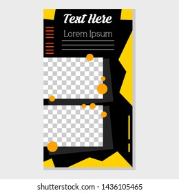 social media story template design. Photo frame set. set of social media stories sale banner background