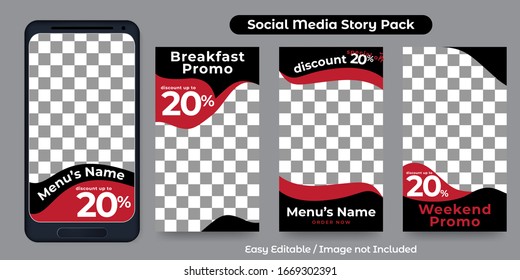 Social Media Story Template for Food Promotion