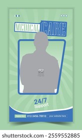 Social media story template for medical health promotion