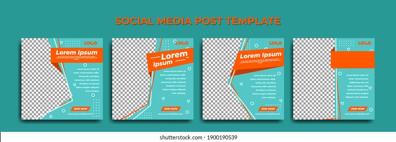 Social media story template. template post for ads. tosca green background design.