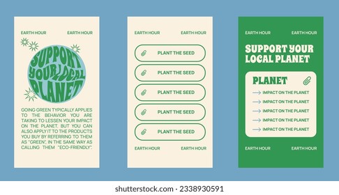 Social Media Story Template Support your local planet