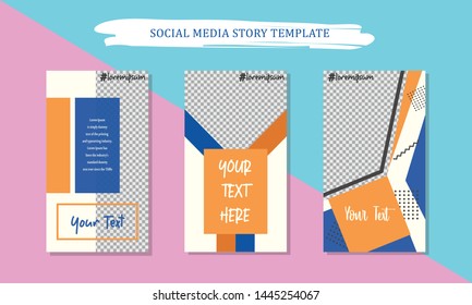 social media story template vector, modern social media stories