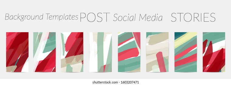 Social media story templates. Bright colored with hand drawn scribbles Easter holiday textures. Seasonal sale banner. Birthday party or anniversary invitation. Spring holiday art background set.