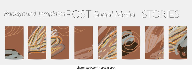Social media story templates. Bright colored with hand drawn scribbles Easter holiday textures. Seasonal sale banner. Birthday party or anniversary invitation. Spring holiday art background set.