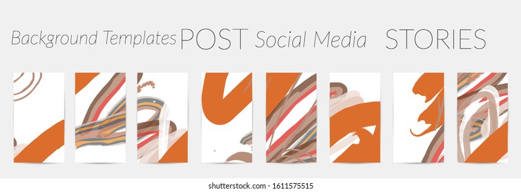 Social media story templates. Bright colored with hand drawn scribbles Easter holiday textures. Seasonal sale banner. Birthday party or anniversary invitation. Spring holiday art background set.