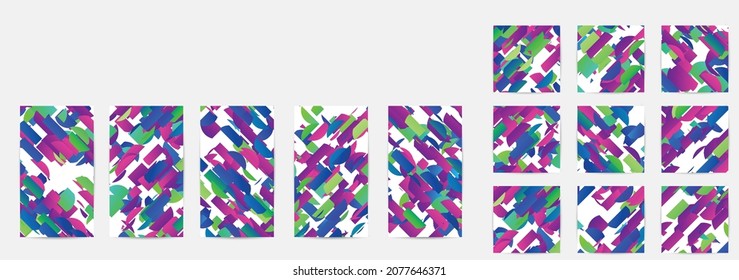 Social media story templates. Bright colored with hand drawn scribbles Easter holiday textures. Seasonal sale banner. Birthday party or anniversary invitation. Spring holiday art background set.