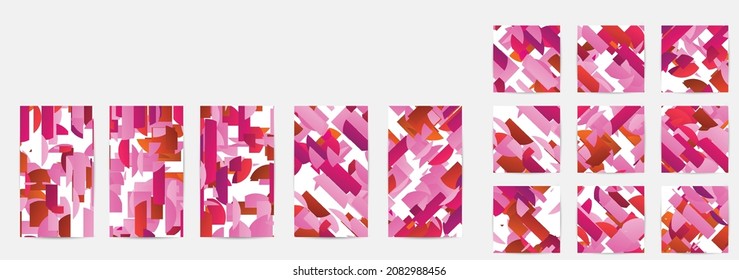 Social media story templates. Bright colored with hand drawn scribbles Easter holiday textures. Seasonal sale banner. Birthday party or anniversary invitation. Spring holiday art background set.