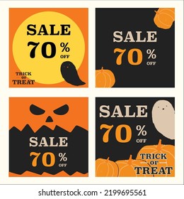 social media story templates for Halloween promotions