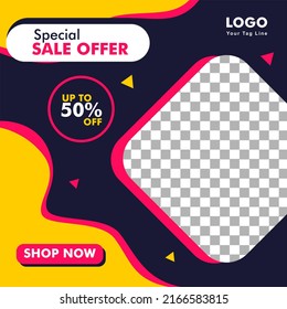 Social media story templates for special offers and discounts. Color interactive abstract promotion web banner poster for mobile app. Geometric layout frame background pattern for photo products.