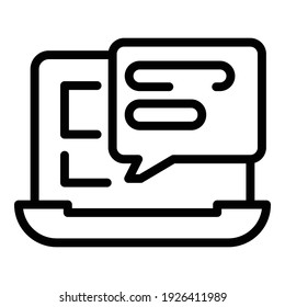 Social media subscribe icon. Outline social media subscribe vector icon for web design isolated on white background