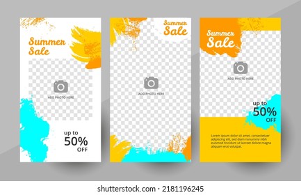 Social Media Summer Sale Story Template Layout