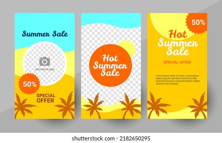 Social Media Summer Sale Story Template Layout