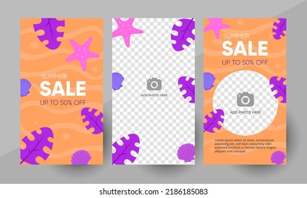 Social Media Summer Sale Story Template Layout