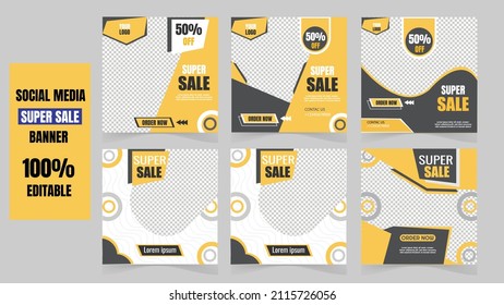 Social media super sale banner design