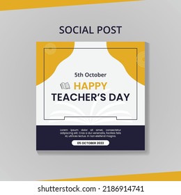 Social Media Teachers Day Post Design