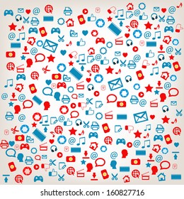 Social media & technology background 