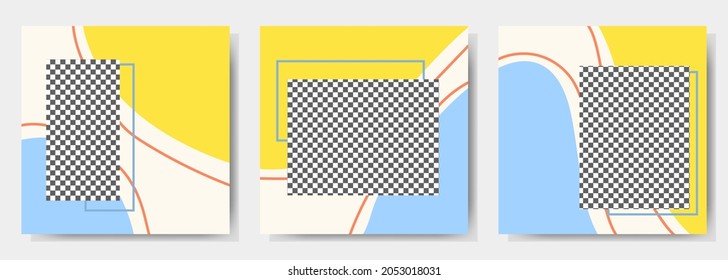 social media template with abstract background