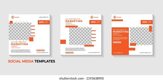 social media template abstract background for business