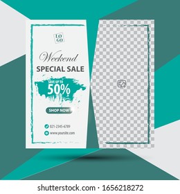 Social Media Template, Abstract Social Media Design Vector For Ads, Ads Design For Fashion Sale