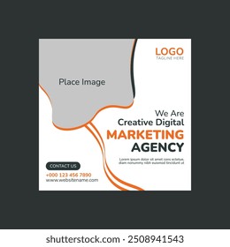 Social media template for agency advertising.