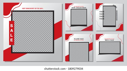 Social media template available in 5 alternate design