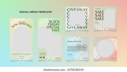 social media template banner blog fashion sale promotion. fully editable square post frame puzzle organic sale poster. colorful vector background