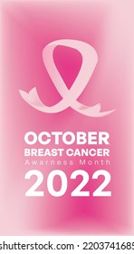 Social Media Template Banner for Breast Cancer Awareness Month 2022