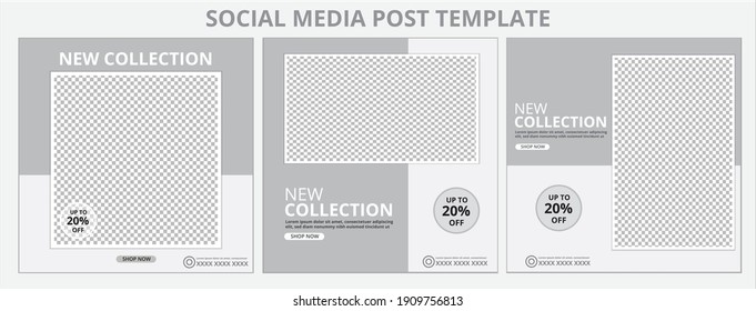 Social media template banner fashion sale promotion