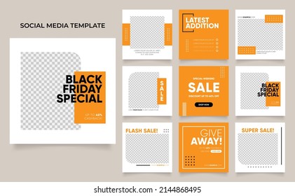 social media template banner fashion sale promotion. fully editable square post frame puzzle organic sale poster. 