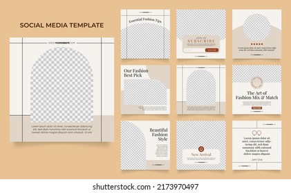 social media template banner fashion sale promotion. fully editable square post frame puzzle organic sale poster