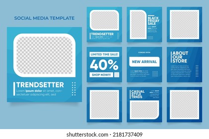 social media template banner fashion sale promotion. fully editable square post frame puzzle organic sale poster