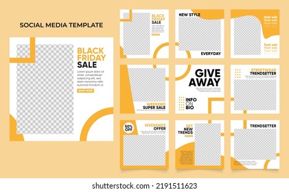 social media template banner fashion sale promotion. fully editable square post frame puzzle organic sale poster