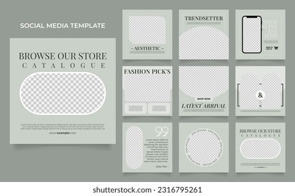 social media template banner fashion sale promotion. fully editable square post frame puzzle trendy sale poster. colorful vector background