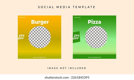 Social media template for banner or feed vector eps 10