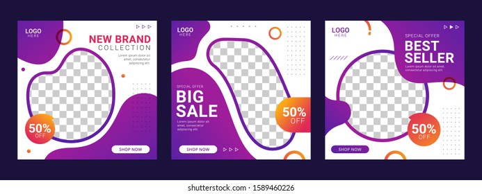 Social media template banner promotion digital marketing for product fashion, furniture and other