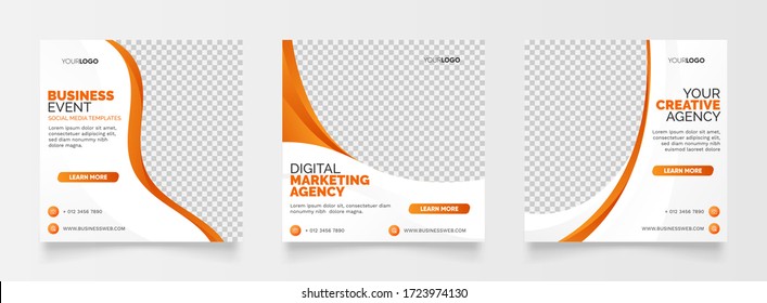 Social Media Template Business Agency For Digital Marketing And Business Sale Promo. Furniture Or Fashion Advertising. Banner Offer. Promotional Mockup Photo Vector Frame