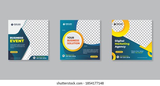 Social media template business agency for digital marketing and business sale promo. banner offer. promotional mockup photo vector frame