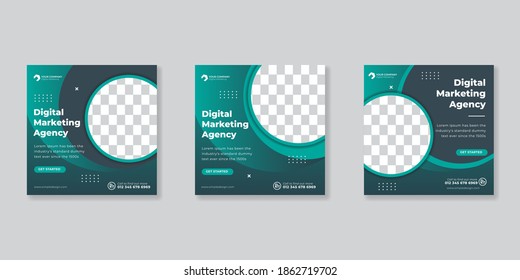 Social media template business agency for digital marketing and business sale promo. furniture or fashion advertising. banner offer. promotional mockup photo vector frame