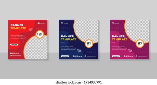 Social media template business agency for digital marketing and business sale promo. furniture or fashion advertising. banner offer. promotional mockup photo vector frame