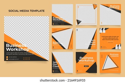 Social media template business agency for digital marketing and business sale promo. ads template. promotional banner vector frame