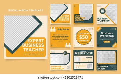 Social media template business agency for digital marketing and business sale promo. furniture or fashion advertising. promotional banner vector frame