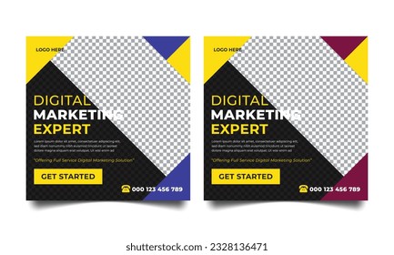 Social media template business agency for digital marketing. Corporate Business Promotion Social Media Banner.