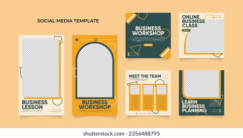 Social media template business agency for digital marketing and business sale promo. furniture or fashion advertising. promotional banner vector frame
