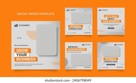 Social media template business agency for digital marketing and business sale promo. furniture or fashion advertising. promotional banner vector frame