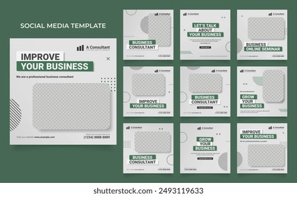 Social media template business agency for digital marketing and business sale promo. furniture or fashion advertising. promotional banner vector frame