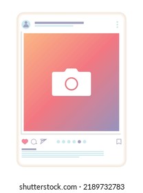 social media template with camera