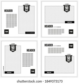 social media template collection set